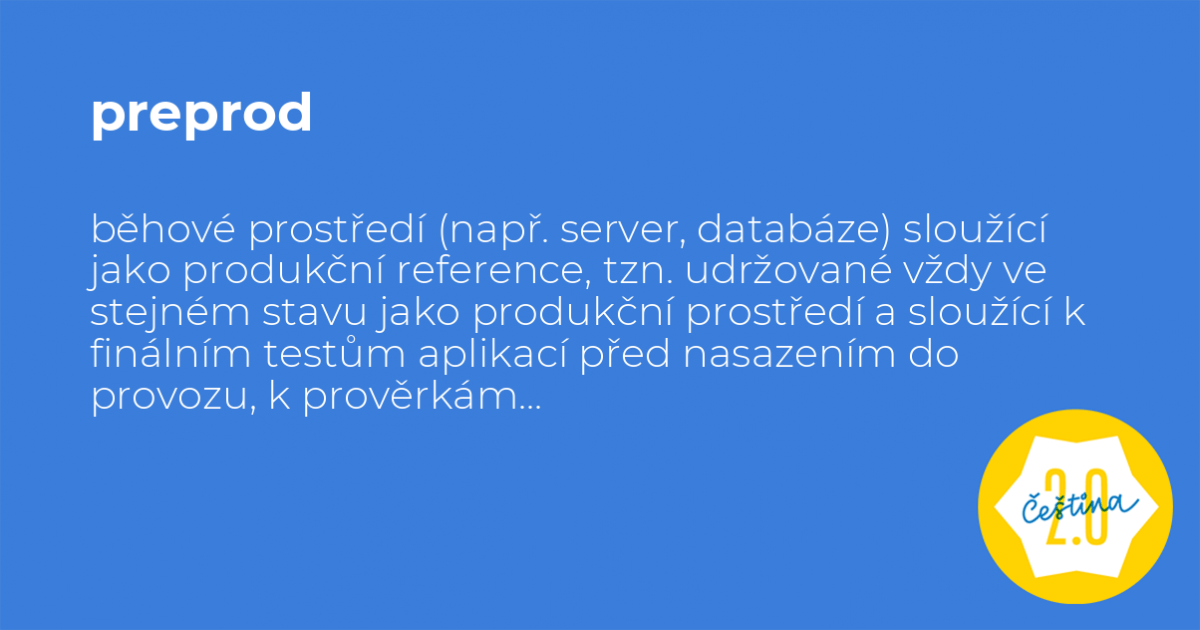 preprod - Čeština 2.0